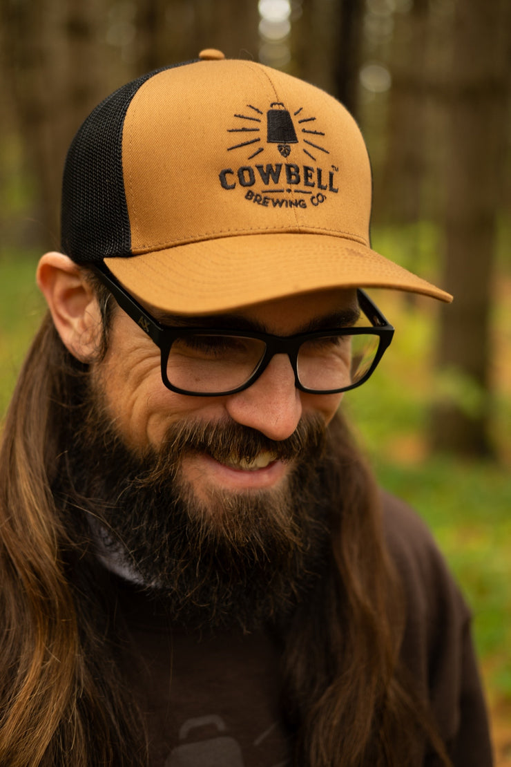 Cowbell Caramel & Black Mesh Trucker Hat