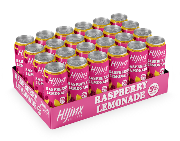 473ml Hijinx Hard Seltzer - Raspberry Lemonade x 24