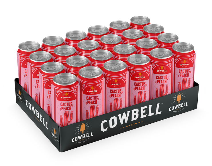 473ml Cowbell Ranch Water Tequila Seltzer - Peach x 24