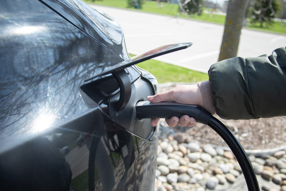 The Cowbell parking lot features 5 electric vehicle-charging stations.