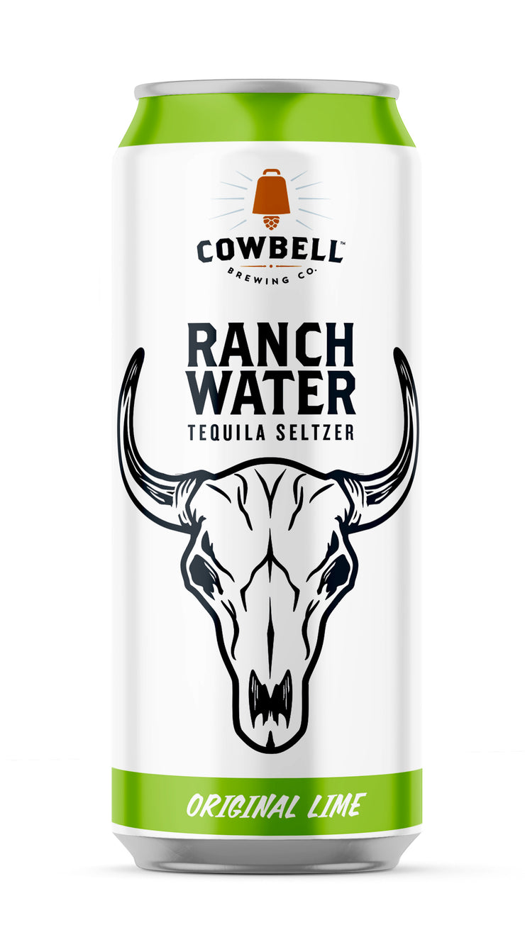 473ml Cowbell Ranch Water Tequila Seltzer - Lime x 24