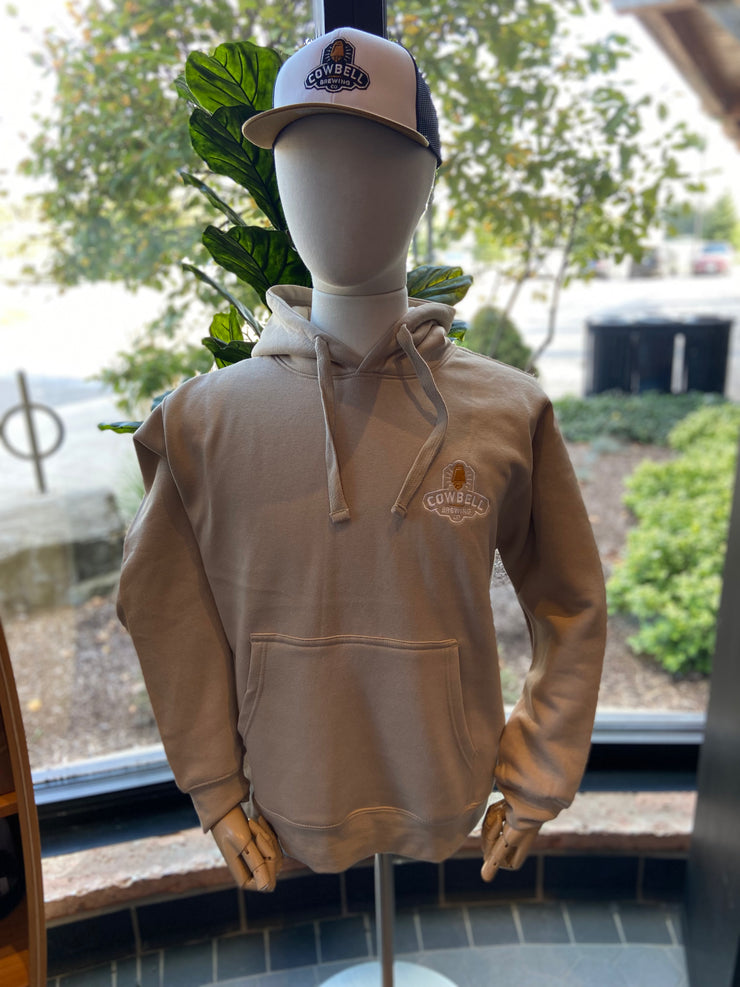 Cowbell Pocket Logo Hooded Sweater - Sand