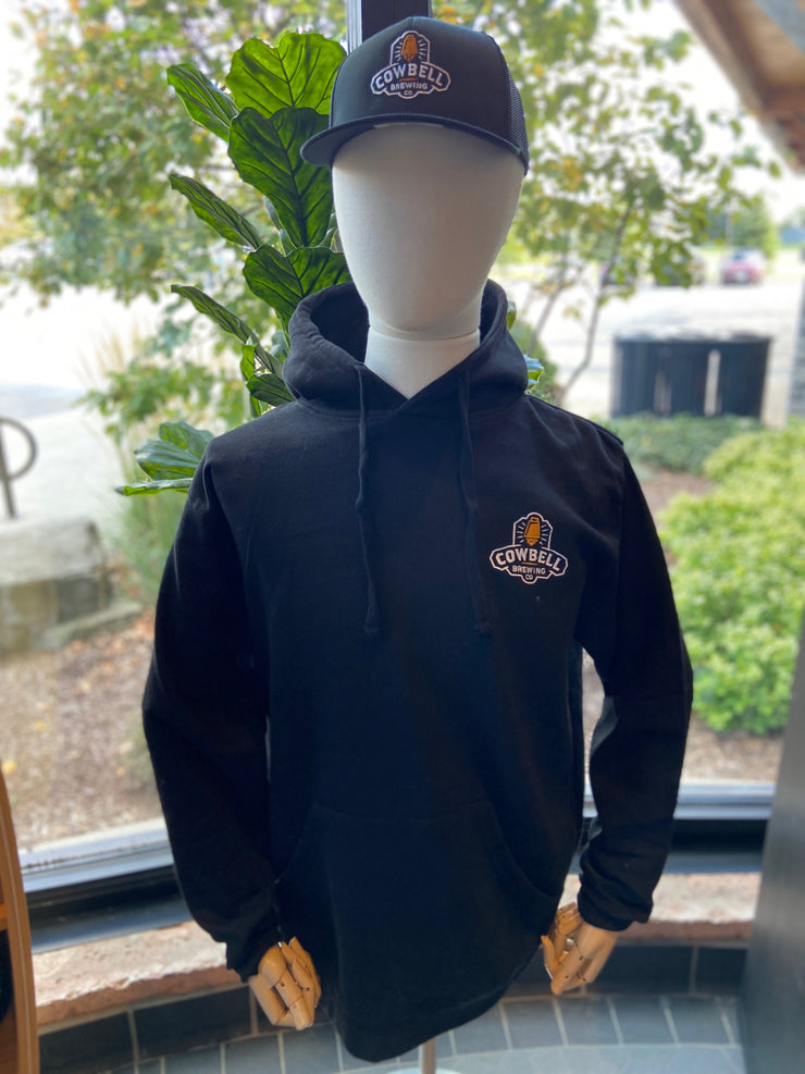 Cowbell Pocket Logo Hooded Sweater - Black