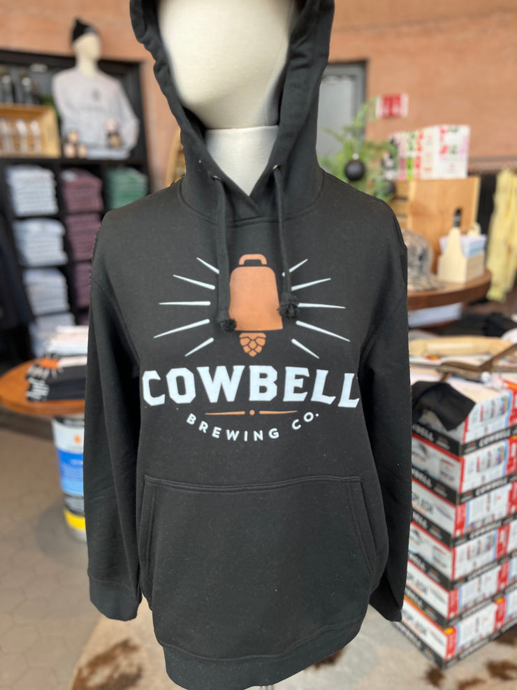Black Cowbell Logo Hooded Sweater
