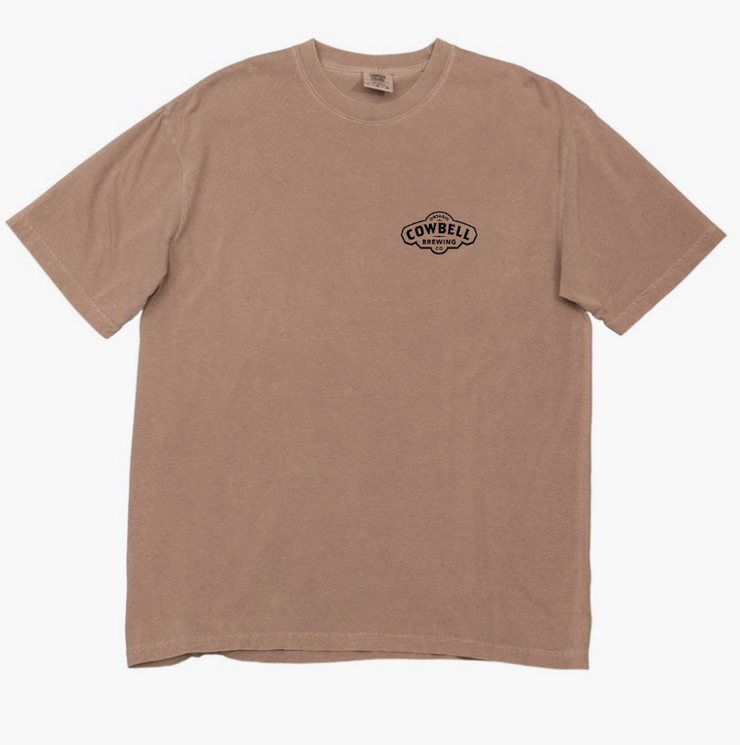 Enzyme Washed T-Shirt Espresso Cow Head