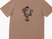 Enzyme Washed T-Shirt Espresso Cow Head